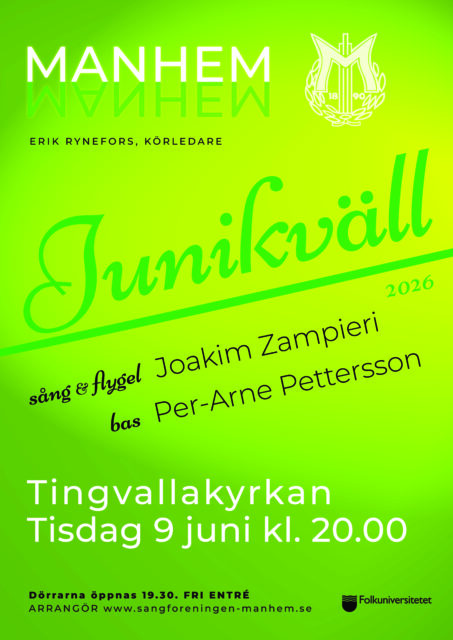 Sångföreningen Manhem – JUNIKVÄLL